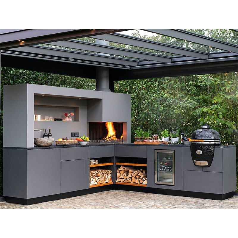 Luxury patio Ghana stainless steel outdoor kitchen ideas 304 steel outdoor kitchen island
