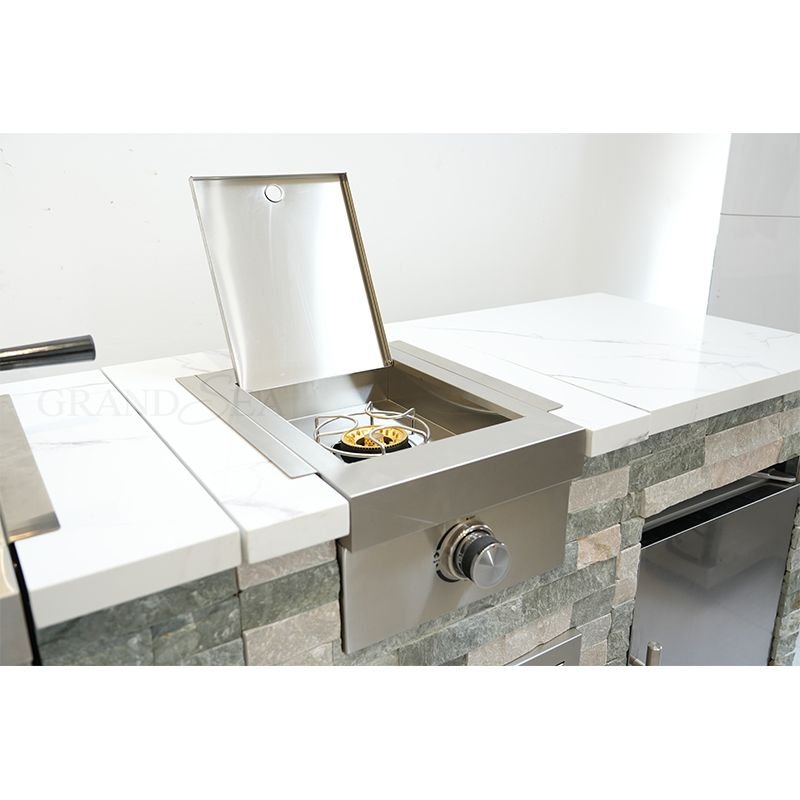 BBQ Built In Outdoor Kitchen Island Outdoor Kitchen Cabinet Grill Stone With Cover