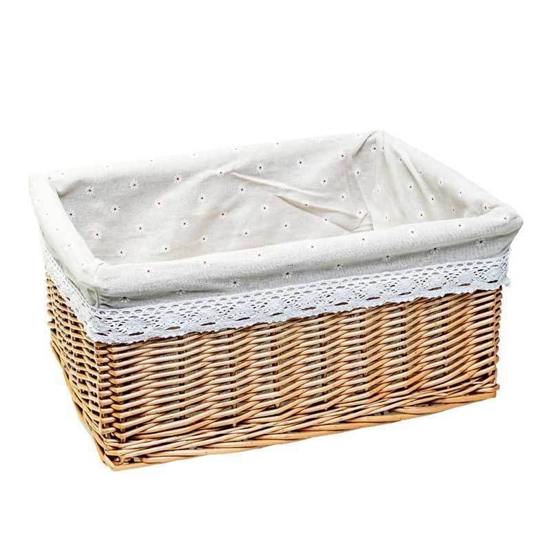 Rustic Style Brown Color Multifunctional Durable Wicker Drawer Baskets Set Storage Willow Basket For Storage