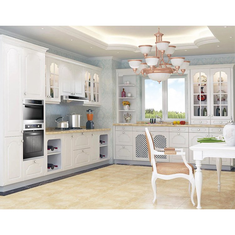 China manufacturers modern mdf wooden cabinet furniture design luxury contemporary white pvc wood kitchen cabinets