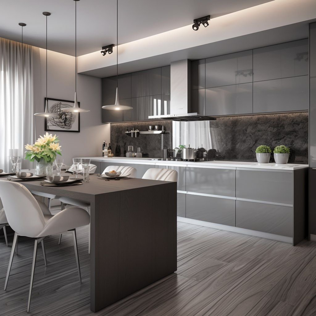 Factory custom modern kitchen cabinets custom automatic unit small furnitureKitchen With Sink