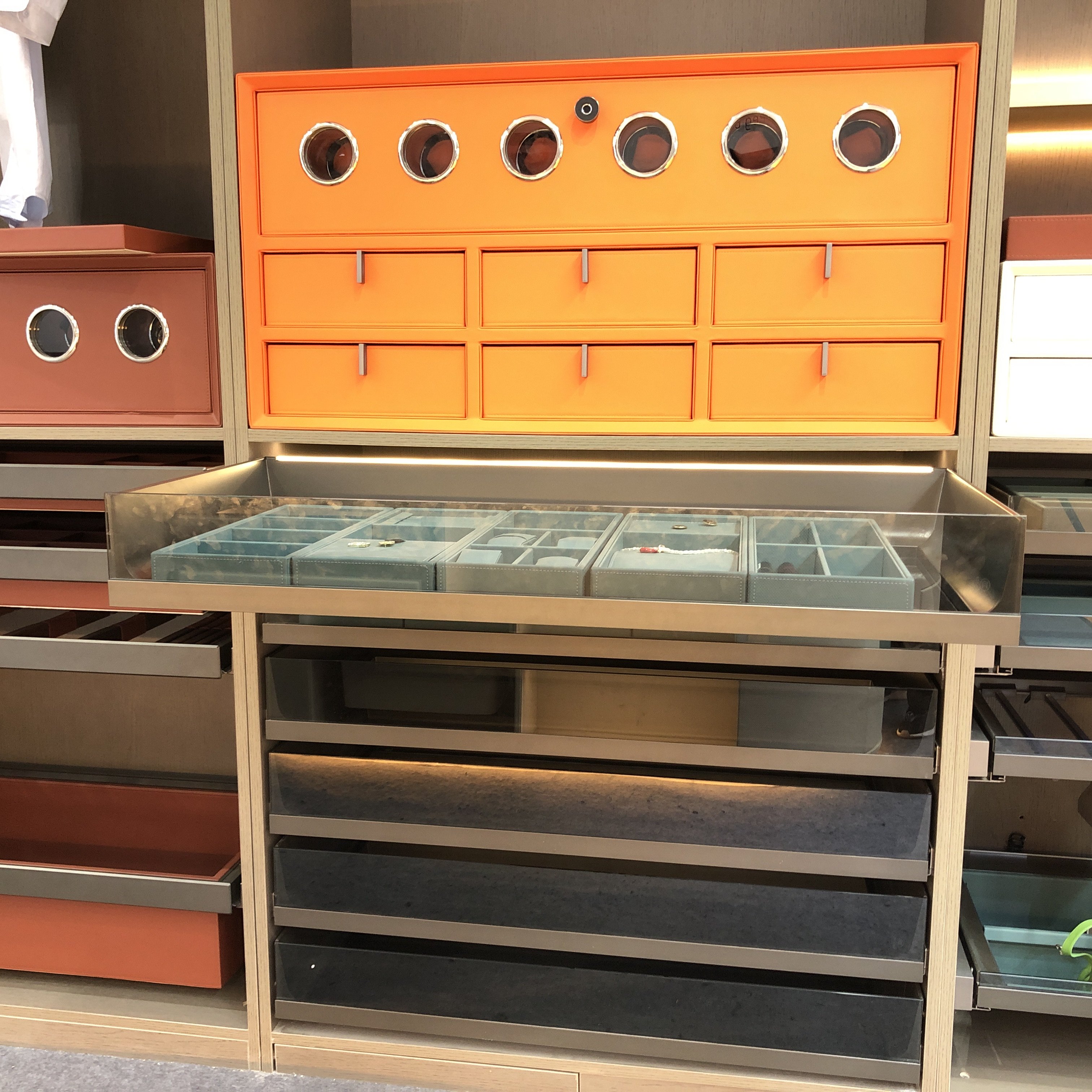 CEHNHF pull Out Glass Basket&Push To Open Softclose Drawer