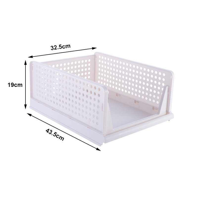 Saving Space Home Bedroom Drawer Organizers Basket Plastic Stackable Underwear Clothes Foldable Storage Box Closet Storage Bins