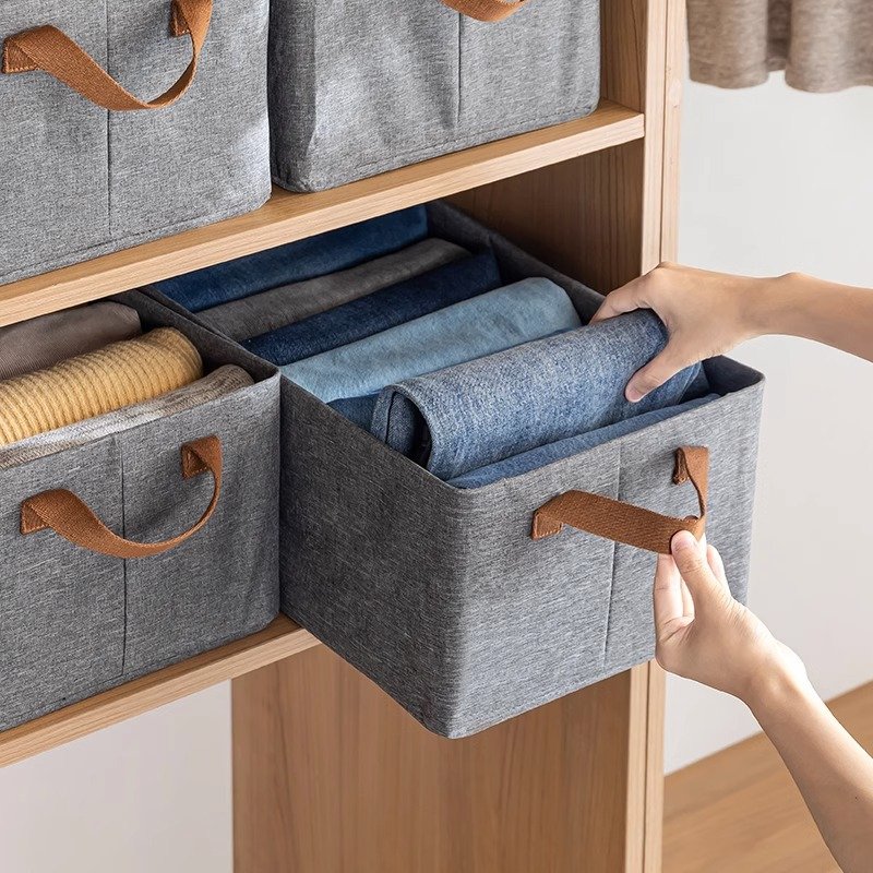 Household Wardrobe Cationic Storage Box Drawer Type Large Capacity Foldable Clothes Jeans Portable Storage Box