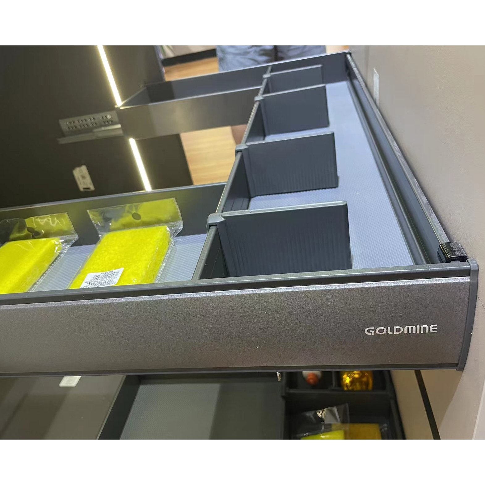 Goldmine Kitchen Storage Under Sink Drawer U-shaped Pull Out Baskets Aluminum Baskets with Soft closing Storage Baskets