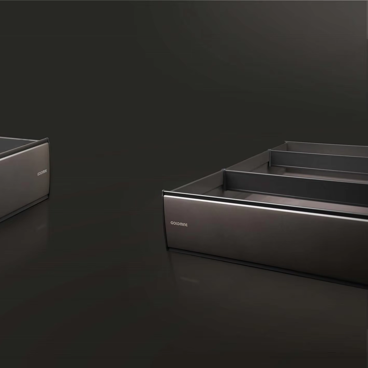 Goldmine Kitchen Storage Under Sink Drawer U-shaped Pull Out Baskets Aluminum Baskets with Soft closing Storage Baskets