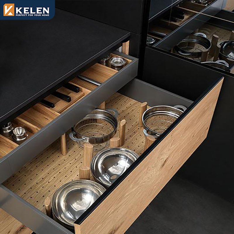 KELEN 2024 kitchen cabinet designs supplier modular modern wood wholesale furniture kitchen cabinet