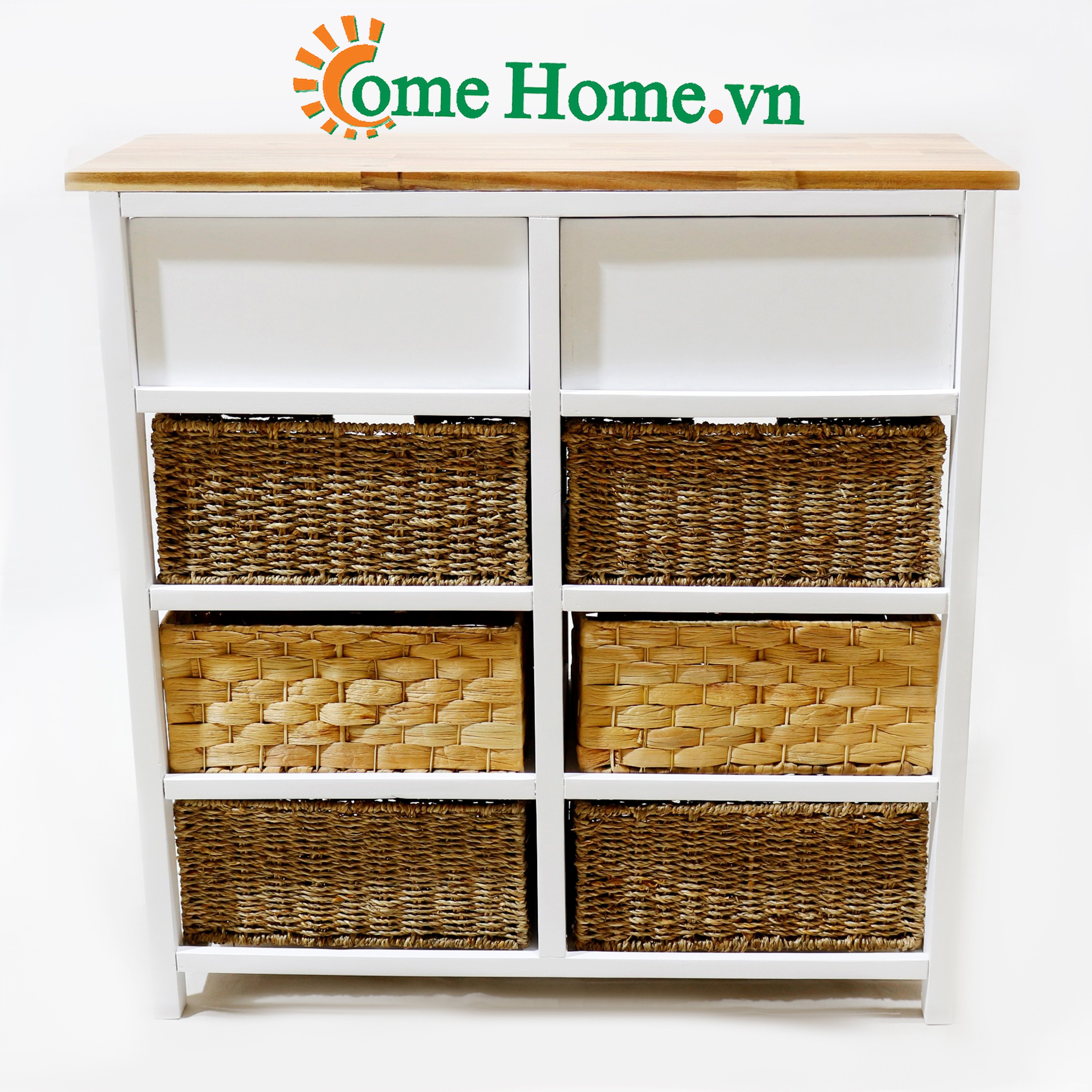 Comehome - Superior Wooden Cabinet with Drawers for Water Hyacinth Customized Natural Wood Cabinet for Kitchen Organization