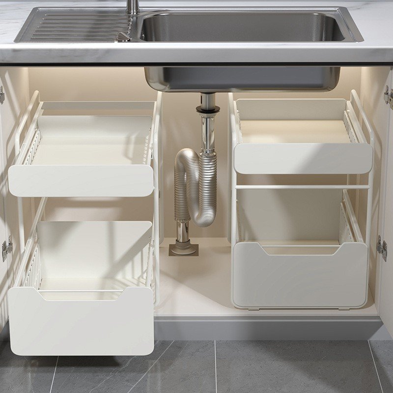 Lazy Bear High Quality Kitchen Living Room Nonperforated Sink Storage RackSliding Frame Drawer Style BedroomClothes Storage Rack