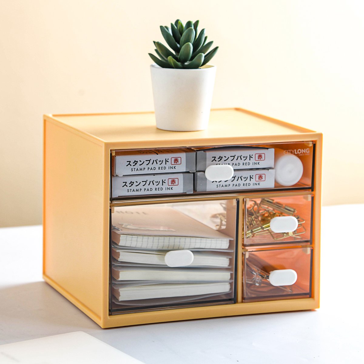 3 Tier Desktop Organizer Plastic Storage Box With Drawer 5 Grids Mini Cabinets For Jewelry Cosmetics Desktop Drawer