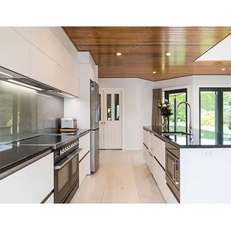 2024 Luxury Designs Melamine Modular Solid Wood Cheap High Gloss Custom Cupboard Modern Kitchen Cabinets
