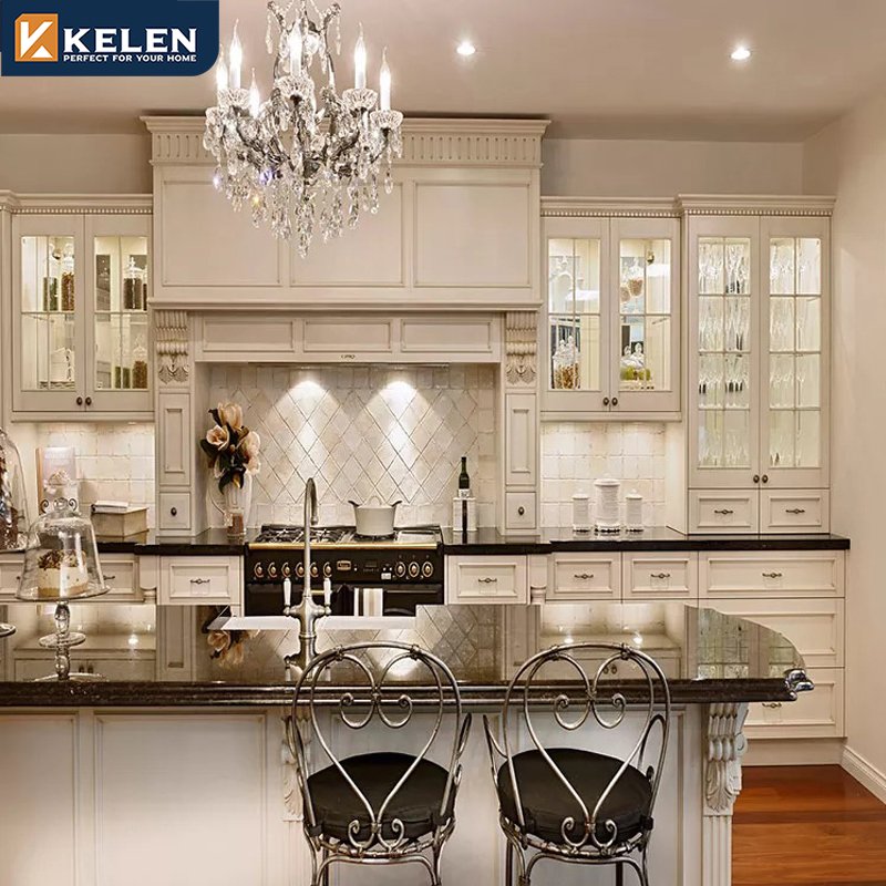 Kelen 2024 New foshan freshest plywood outdoor PVC kitchen cabinet