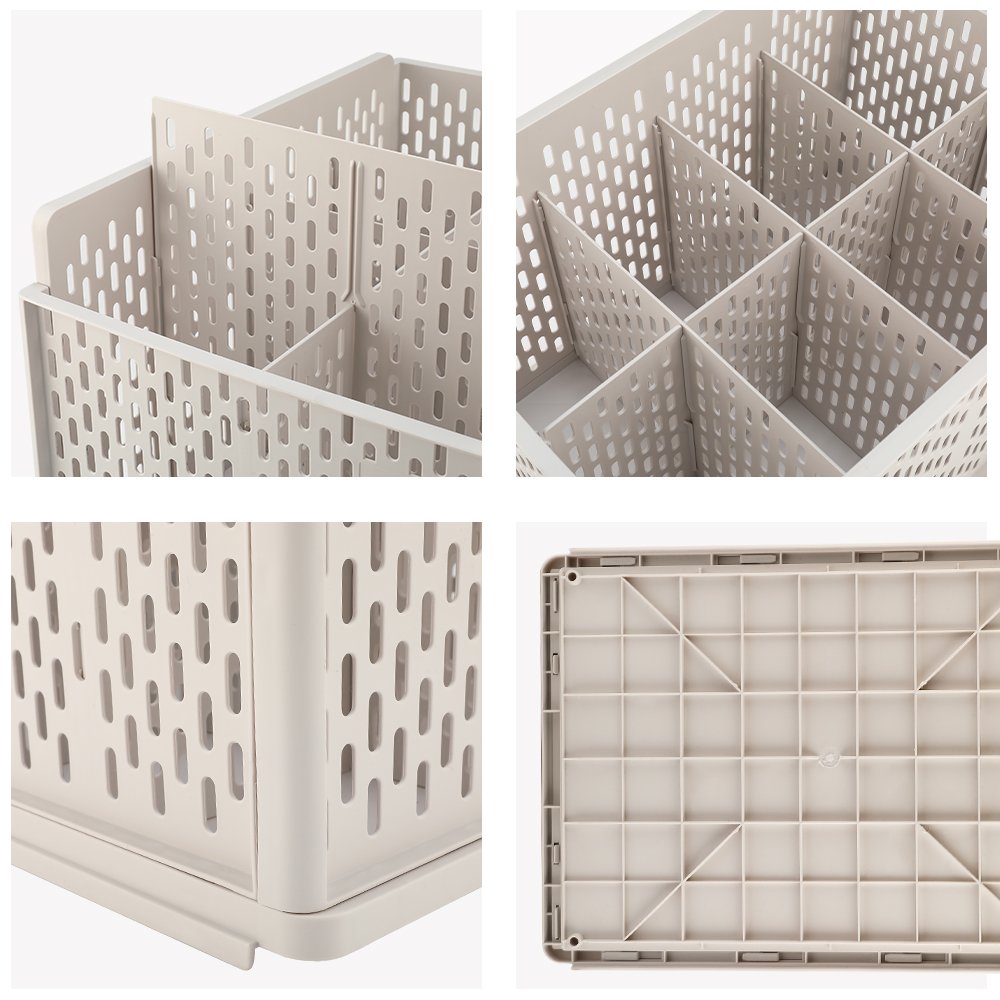 Plastic Clothes Storage Box Foldable Layered Basket for Household Clothes and Pants for Organizing Wardrobes and Drawers