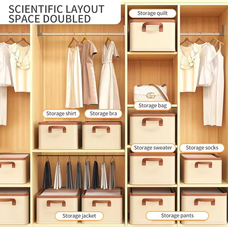 Clothes Organizer Closet Storage Washable Wardrobe Drawer Organizer For Clothes Jeans Underwear Storage Box