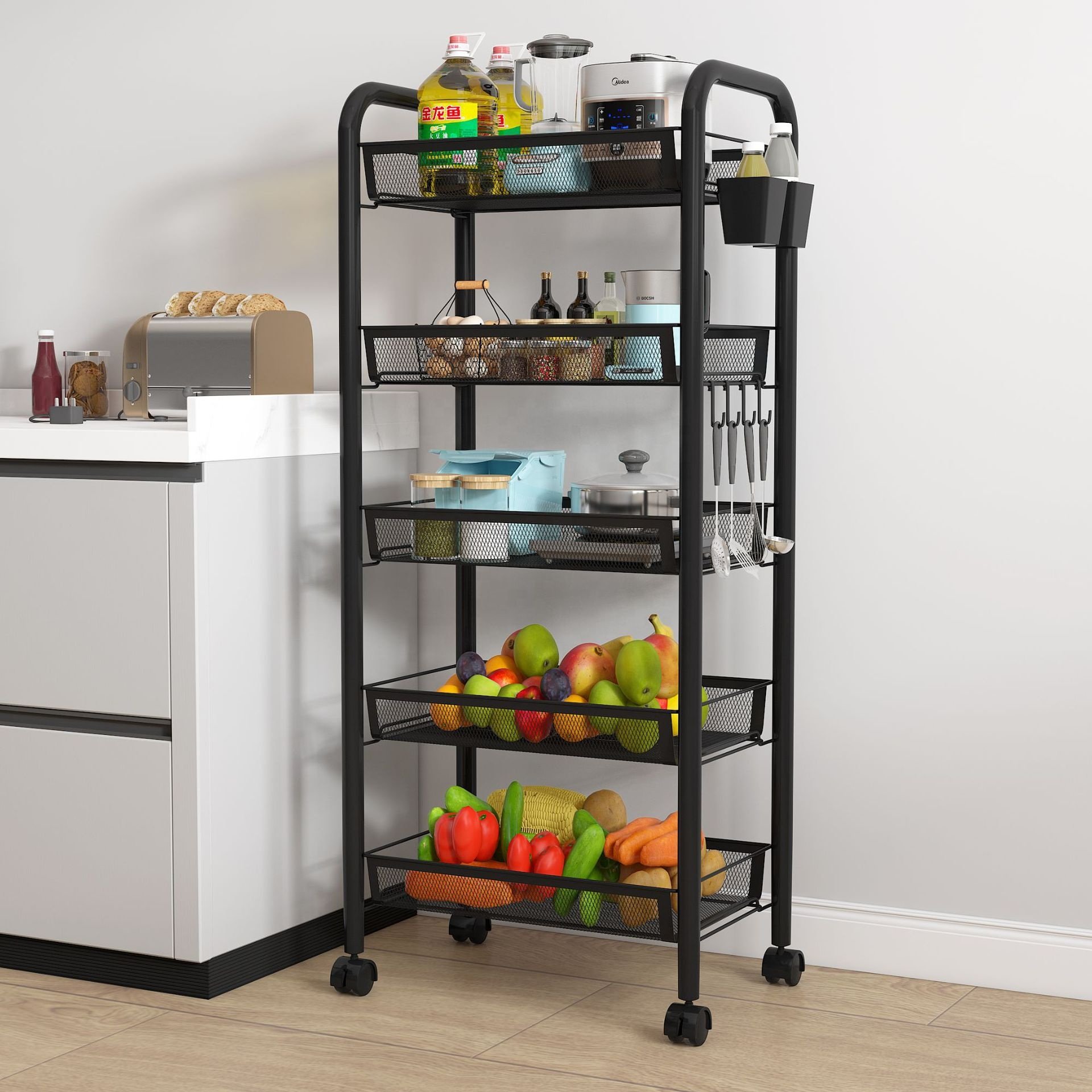 Source Factory Baby Storage Cart Multifunctional Use Rolling Storage Cart With Drawers
