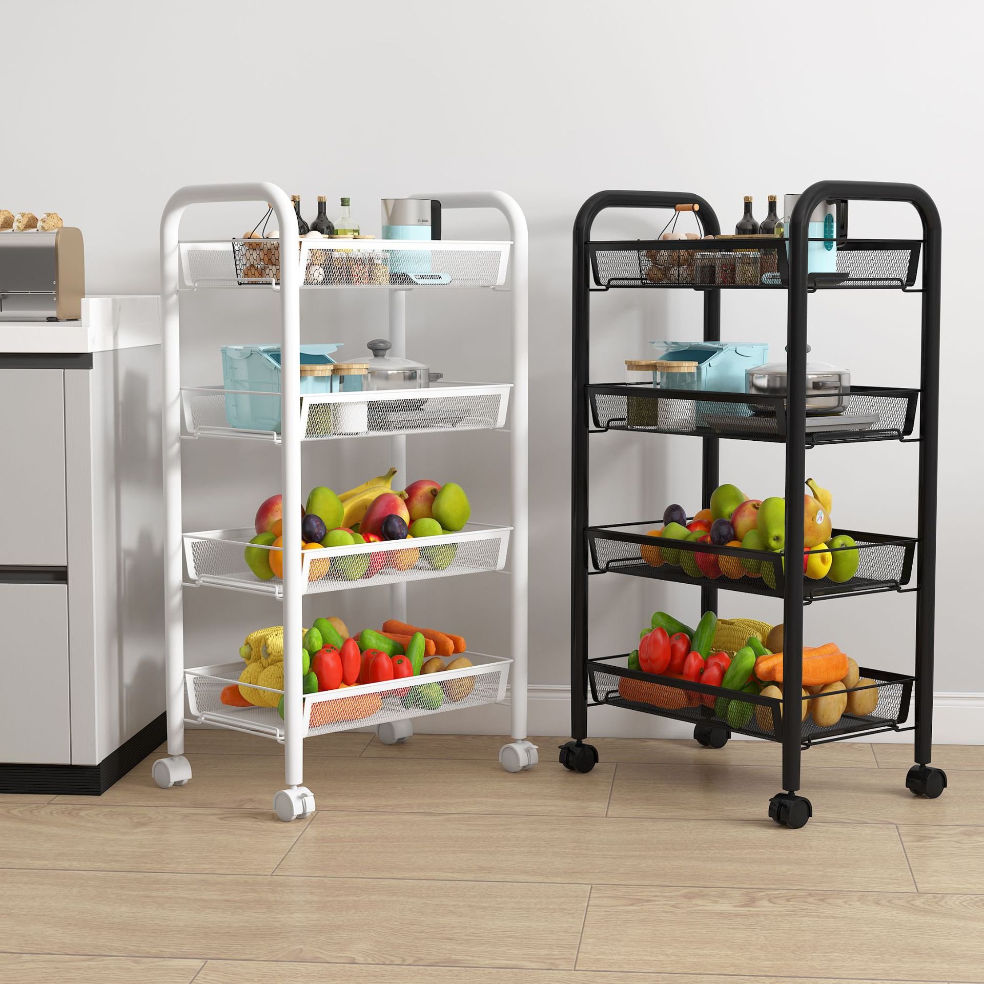 Source Factory Baby Storage Cart Multifunctional Use Rolling Storage Cart With Drawers