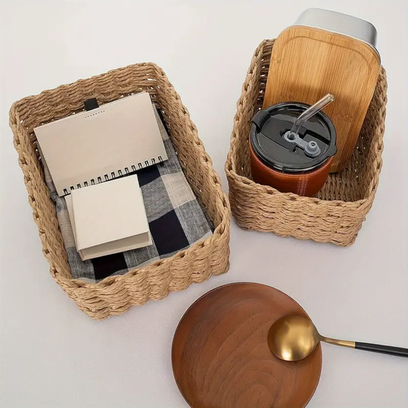 3pcs miscellaneous desktop storage baskets for organizing shelves cupboards drawers containers boxes
