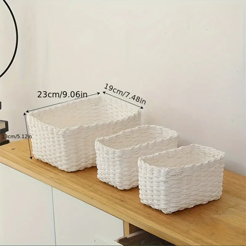 3pcs miscellaneous desktop storage baskets for organizing shelves cupboards drawers containers boxes
