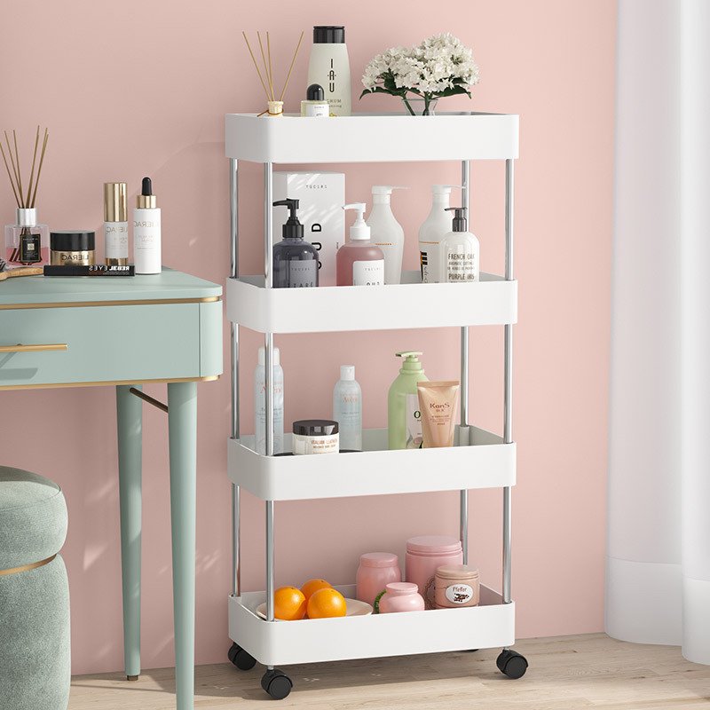 4 Tier Layer Metal Kitchen Serving Rolling Storage Organizer Rolling Storage Trolley Cart With Basket