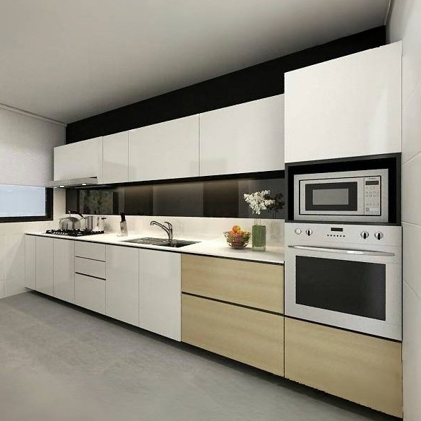 Kitchen Ready-to-Assemble Cabinets PVC Modular Wooden Kitchen Furniture American Kitchen Cabinet Complete Sets