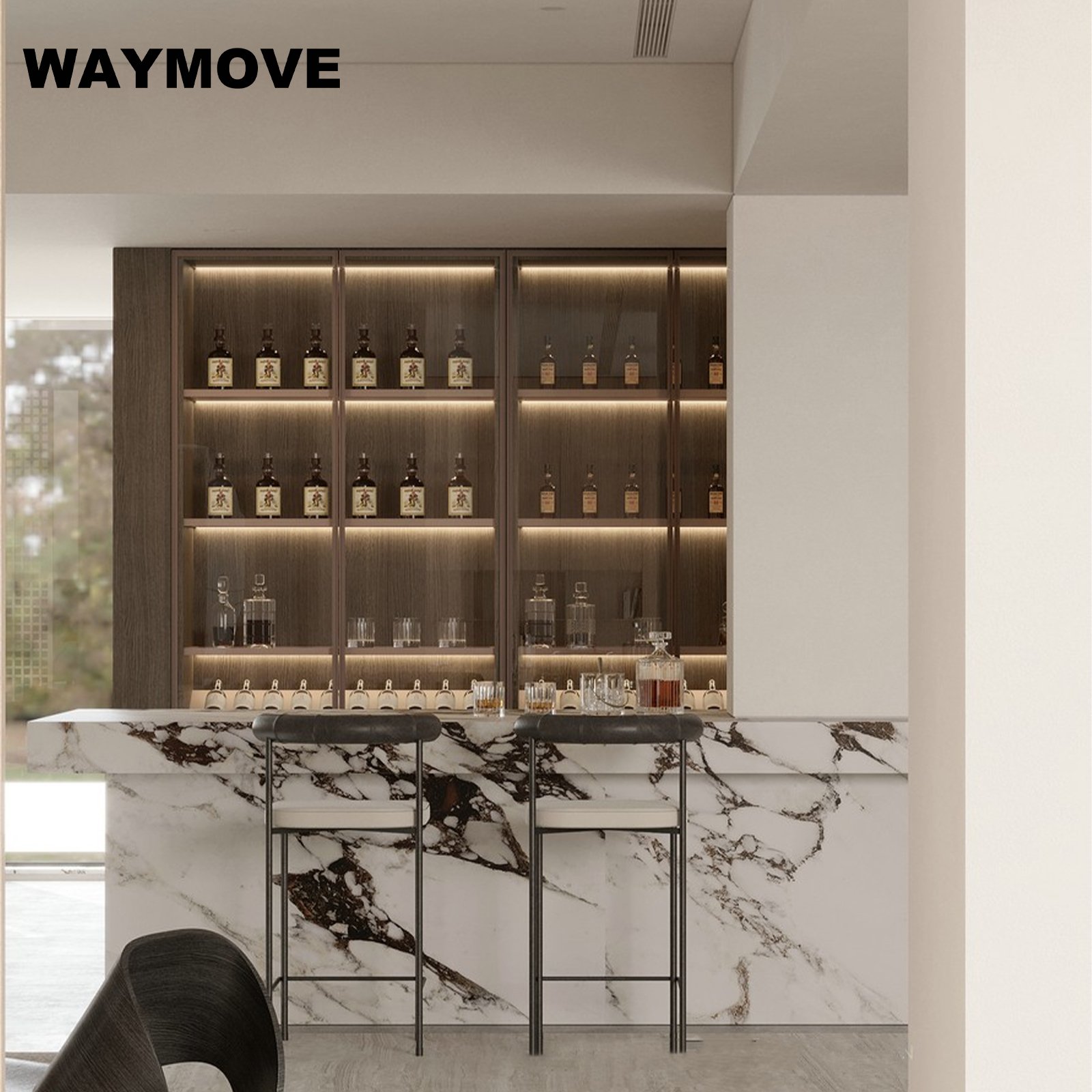 WAYMOVE Luxury Kitchen Cabinets Elegant Kitchen Furniture for Sophisticated Kitchens