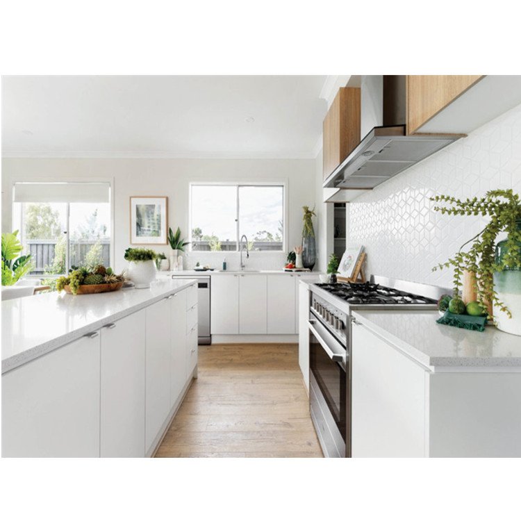 CBDMART Customized Complete Kitchen Hotel Project Small Kitchenette Acrylic Kitchen Cabinet Set