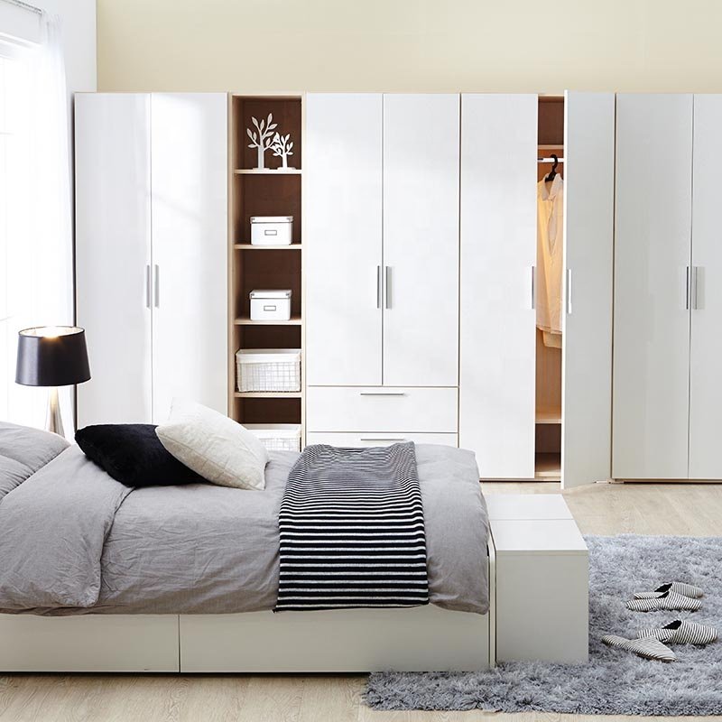 China Factory Cabinet clothes wardrobe simple wooden wardrobe designs for home furniture custom