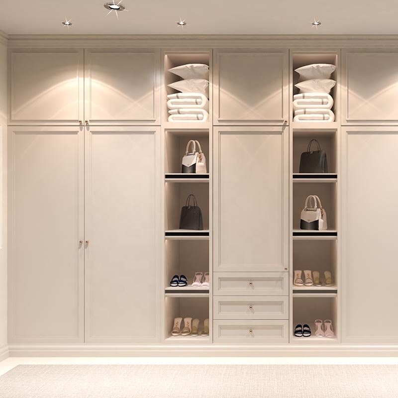 China Factory Cabinet clothes wardrobe simple wooden wardrobe designs for home furniture custom