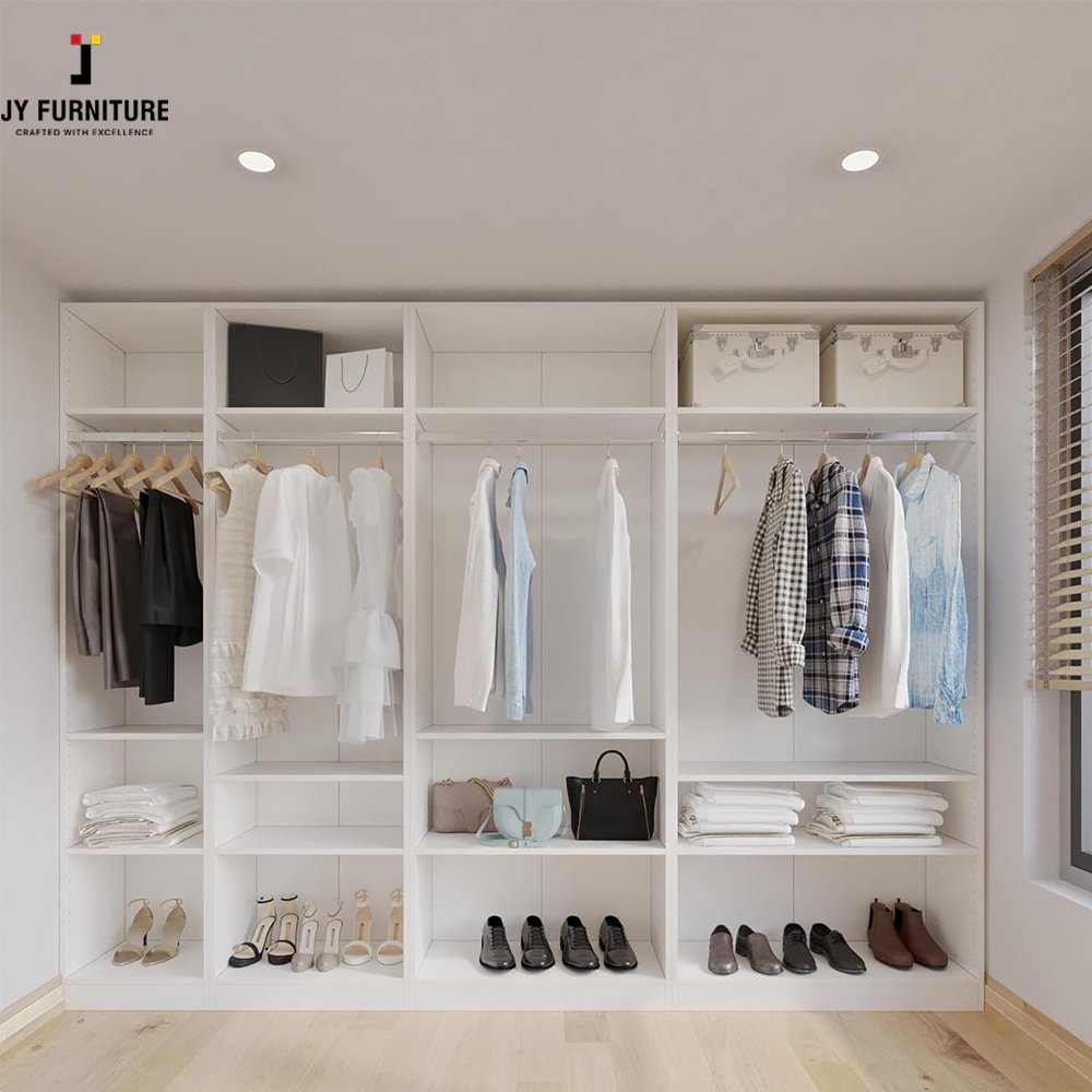 JY Wardrobe Bedroom Furniture Double Hanging Rob Ready To Assemble European Style Hardwood Wardrobes from Viet Nam