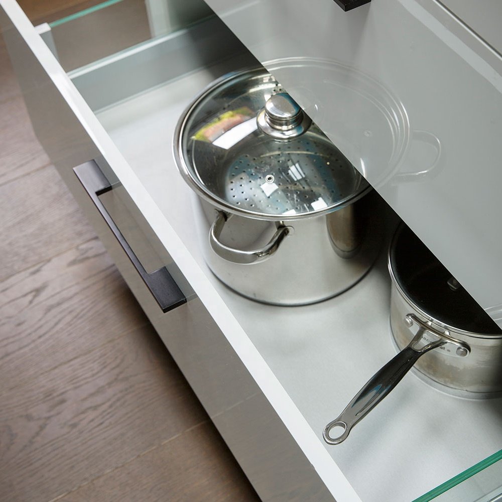 PA Wholesale L-shaped Storage Designs Island Lacquer Kitchen Cabinet Customized Smooth Wood Kitchen Furniture Modern Lifetime