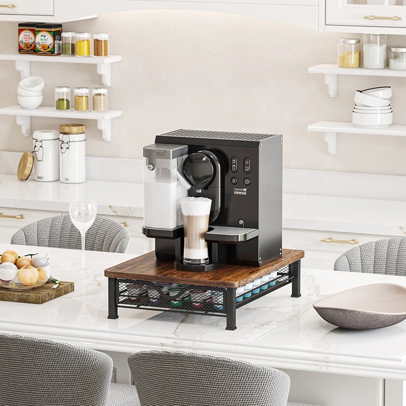 Compact Under Coffee Pot Storage Drawer 35 Capacity Capsule Pods Storage Organizer Coffee Pod Drawer Holder for K Cup
