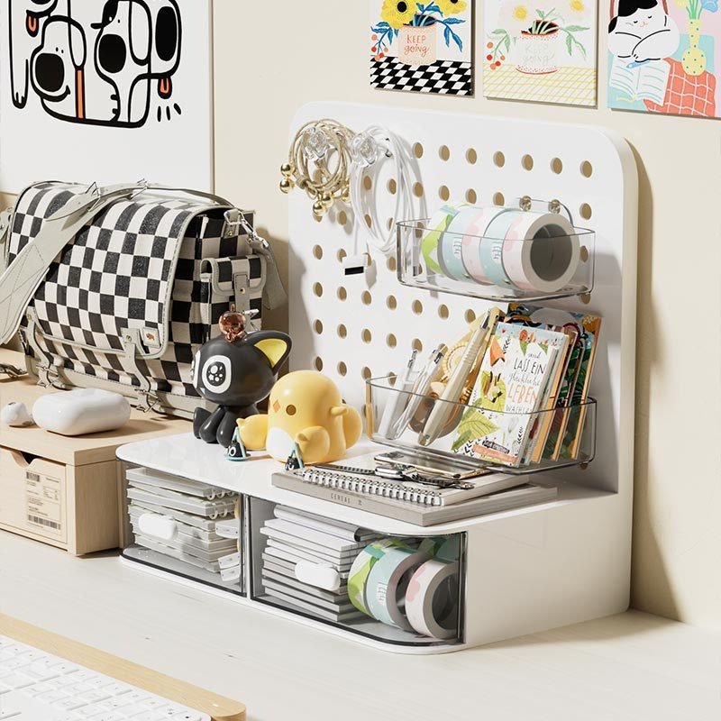 Desktop storage box Drawer type student pen holder Office location Rack acrylic desk stationery organizer