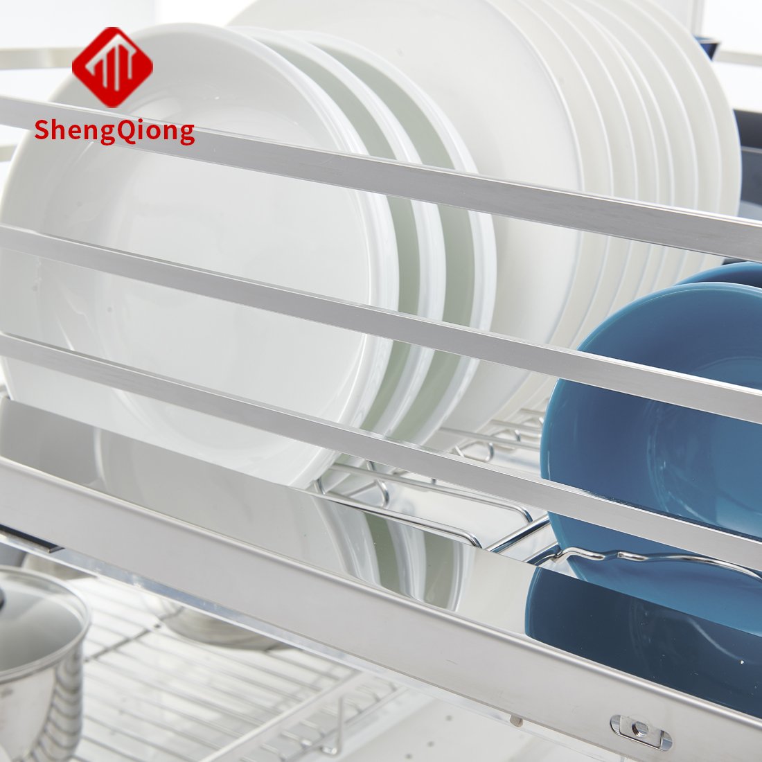 SHENGQIONG kitchen accessories storage kitchen pull out basket drawer sliding basket cabinet organization pots and pans