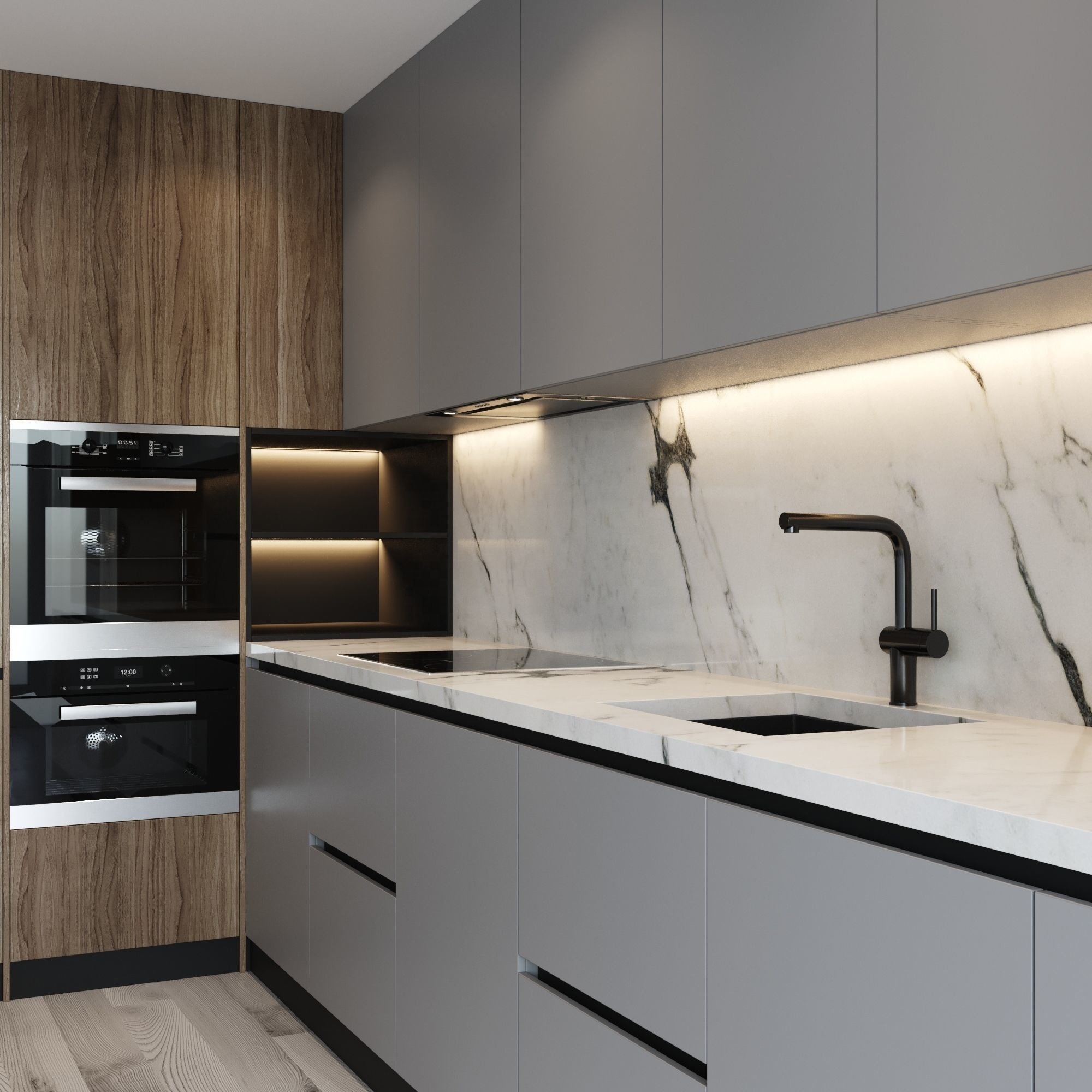 PA American style luxury custom wood standard ready to assemble kitchen cabinets