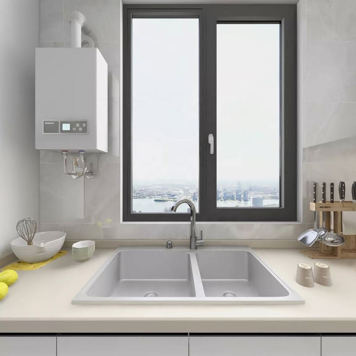 Professional Kitchen Furniture Manufacturer Modern Design Solid Wood Kitchen Cabinet With Handles