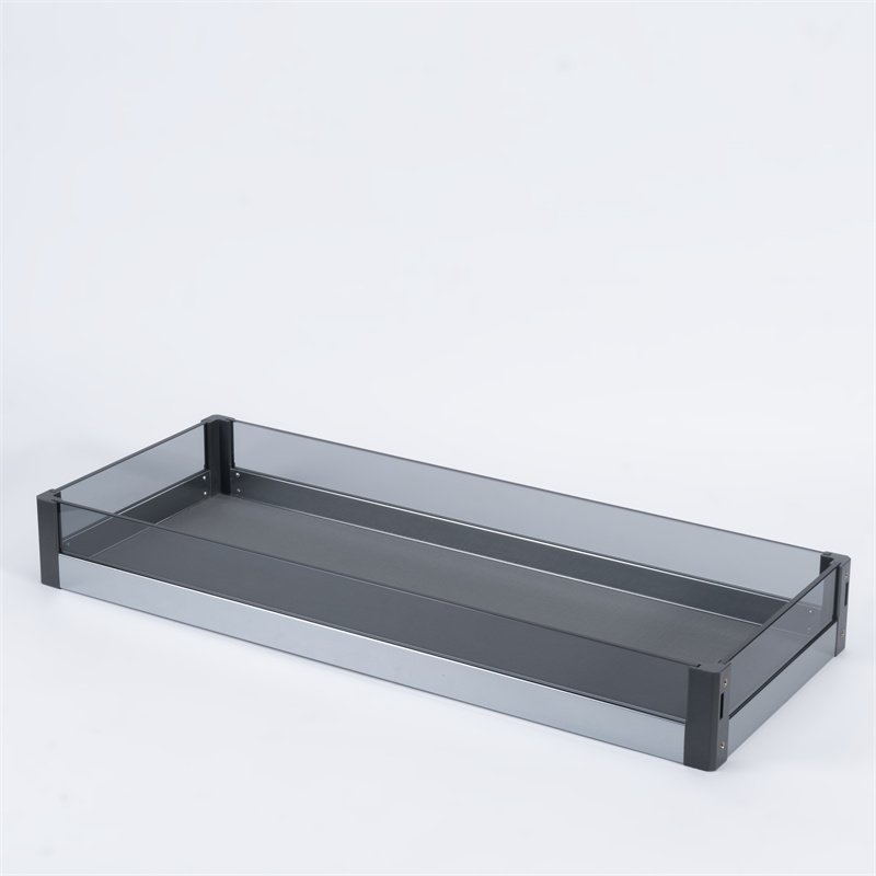 Adjustable Lift Elevator Shelf Drawer Luxury Aluminum Pantry Stainless Steel Condiment Kitchen Modern Pull Out Lift Basket
