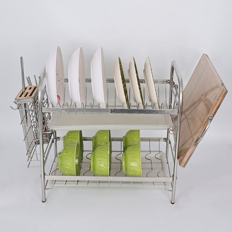 Wholesale kitchen tool drain bowl dish rack drying Stainless steel kitchen storage racks holders