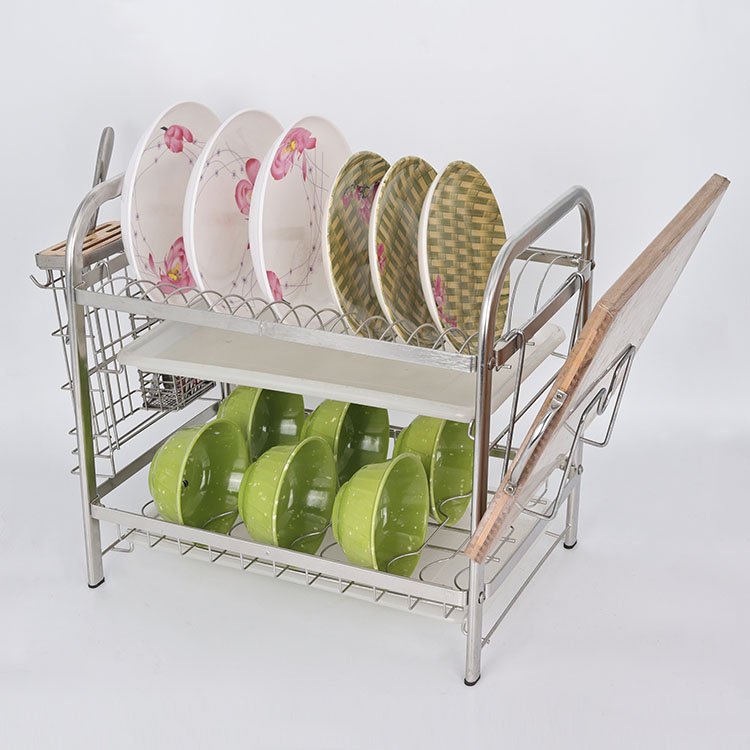 Wholesale kitchen tool drain bowl dish rack drying Stainless steel kitchen storage racks holders