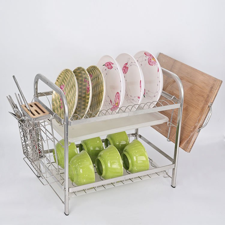 Wholesale kitchen tool drain bowl dish rack drying Stainless steel kitchen storage racks holders