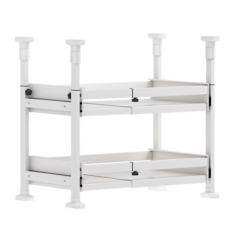 Self-Made Retractable Built-In Drawer Stratified Pull-Out Basket Perforation-Free Kitchen Cupboard Dish Storage Shelf Food