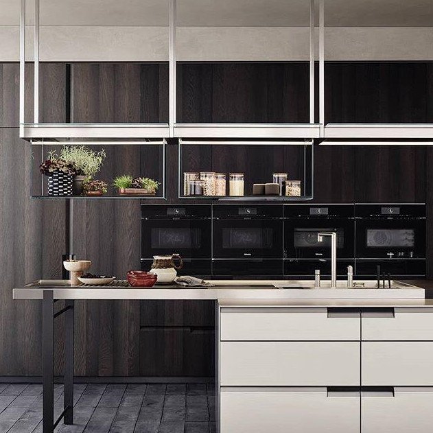 Luxury modern new design wooden kitchen furniture cabinets set from Chinese