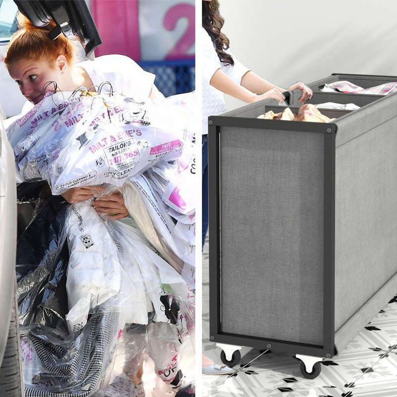 Factory Custom Bathroom Bedroom Storage Rustic dirty clothes baskets laundry baskets 3-section and 2 drawers Laundry Hamper