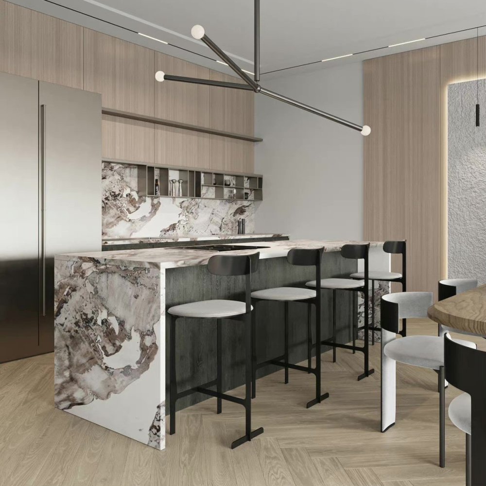 Modern Kitchen Cabinet For Family Hotel Kitchen Furniture Kitchen Complete Cabinets Set