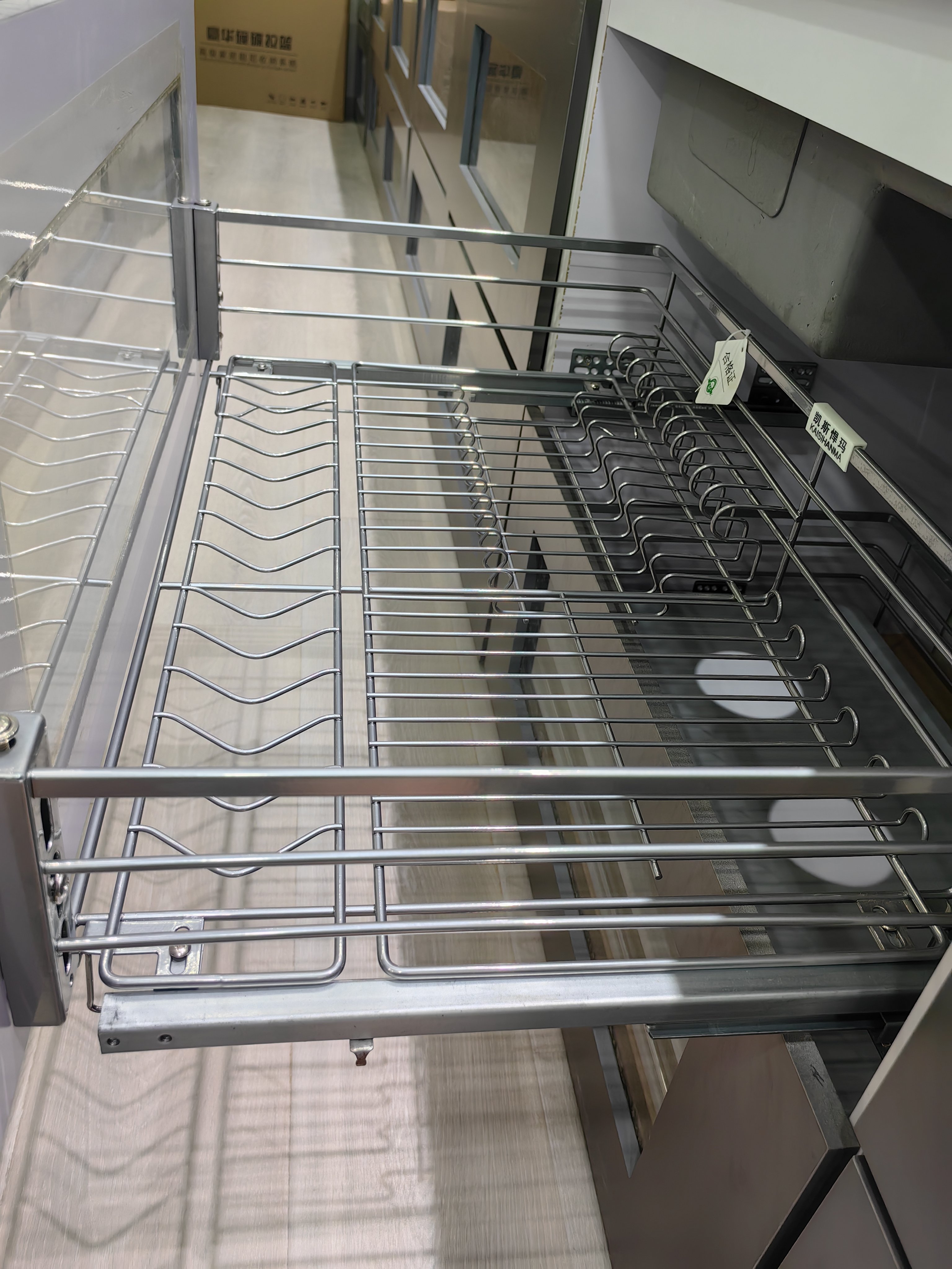 Chinese stainless steel kitchen drawer basket Stainless steel basket Kitchen cabinet pull out basket
