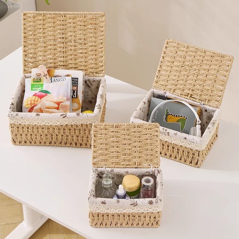 Desktop storage basket sundries basket drawer books snacks cosmetics storage storage box