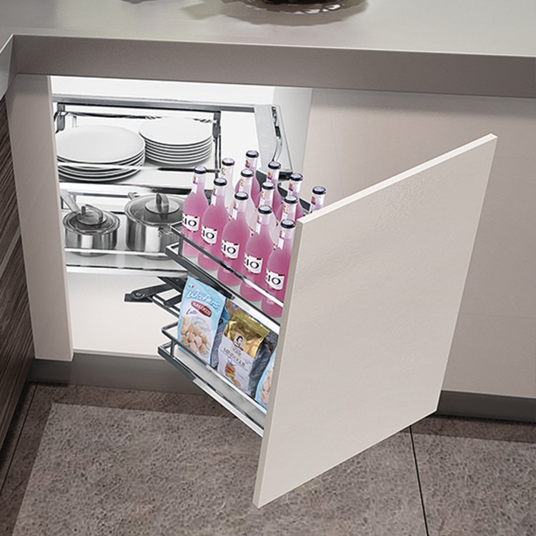 Online shop hot selling kitchen cabinets magic corner basket
