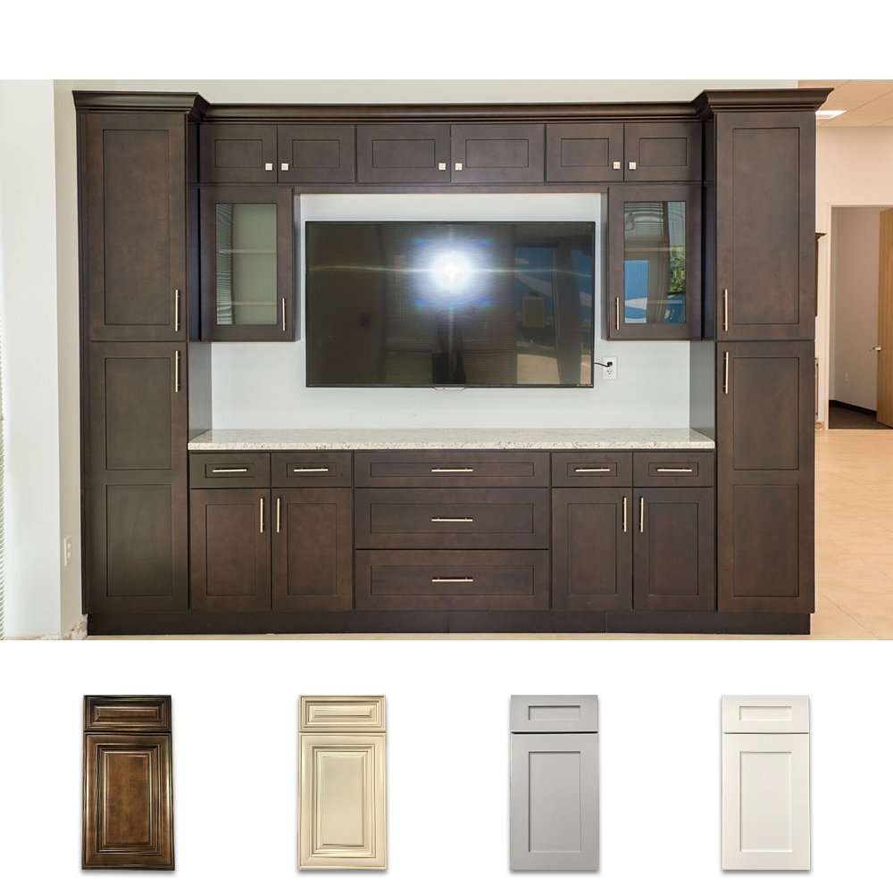 Custom Usa Rta Solid Wood Shaker Modular Gray Glossy Kitchen Cabinets With Cheap Price New Design Furniture Made In China