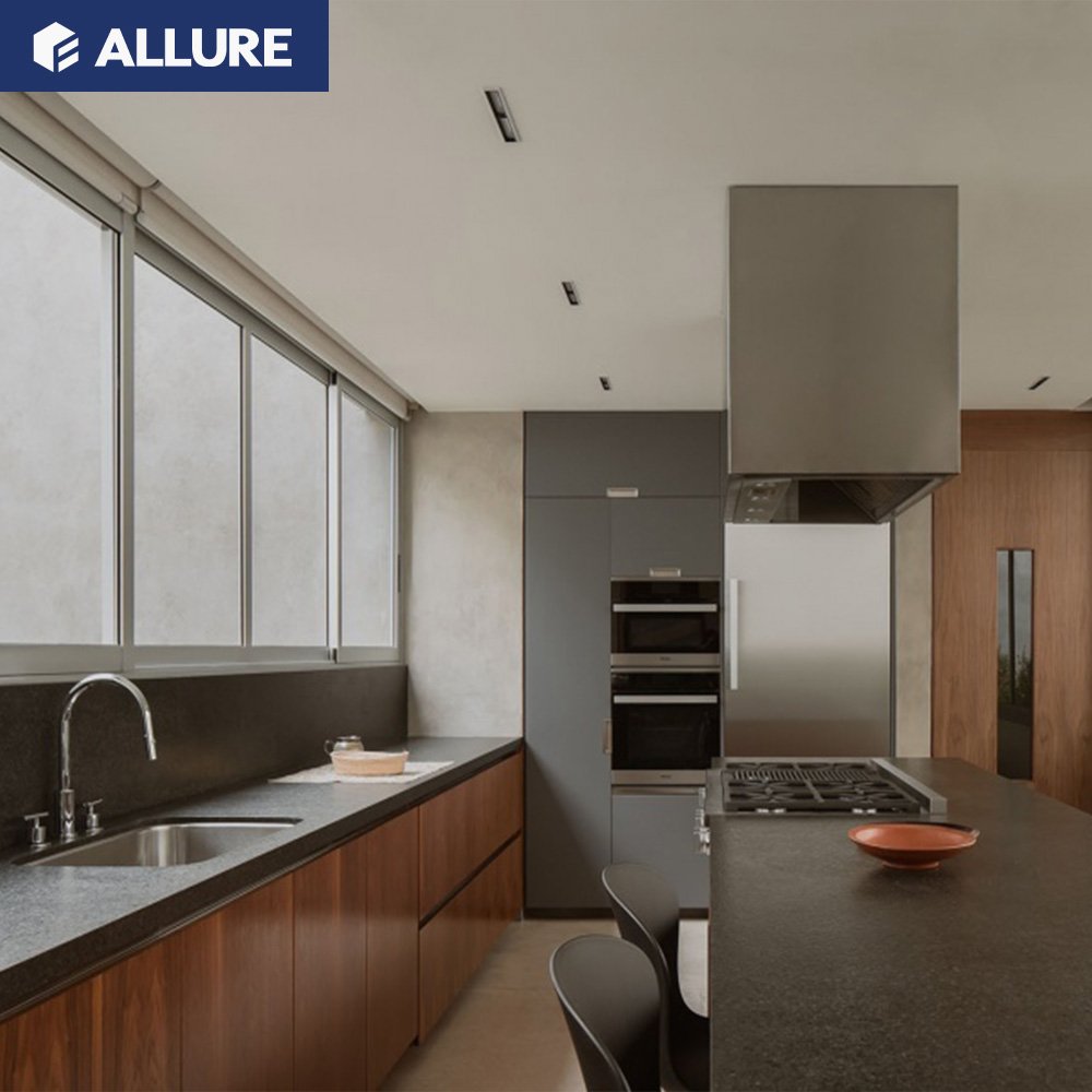 Allure Smart Luxury White Shaker Designs Kitchen Cabinet Sets Modern Made in China Pvc High Gloss Acrylic Customized Durable