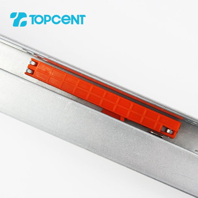 TOPCENT 2 fold channel sliders metal hidden ed drawer bottom mount drawer slides
