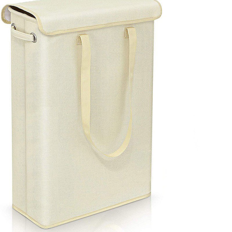 OWNSWING 45L Foldable Dirty Laundry Basket with Cover Dust-proof Clothes Trousers Home Organization Drawer Wardrobe Storage Box